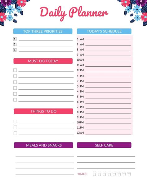 Daily Planner Free Printable - Jenny Printable
