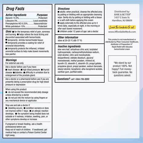 Buy Hemorrhoid Symptom Treatment Cream, Rapid Relief with 5% Lidocaine ...