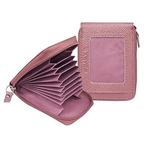 Buy ABYS Genuine Leather RFID Protected Pink Card Holder & Wallet with ...