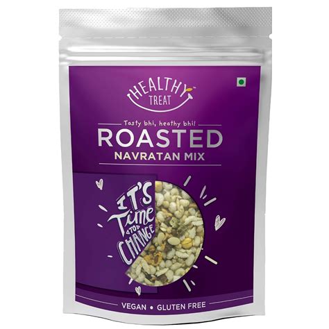 Healthy Treat Roasted Navratan Mix 150 gm Pack of 1 | Gluten Free Vegan ...