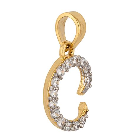 Gold Toned 'C' Alphabet Pendant Without Chain – VOYLLA