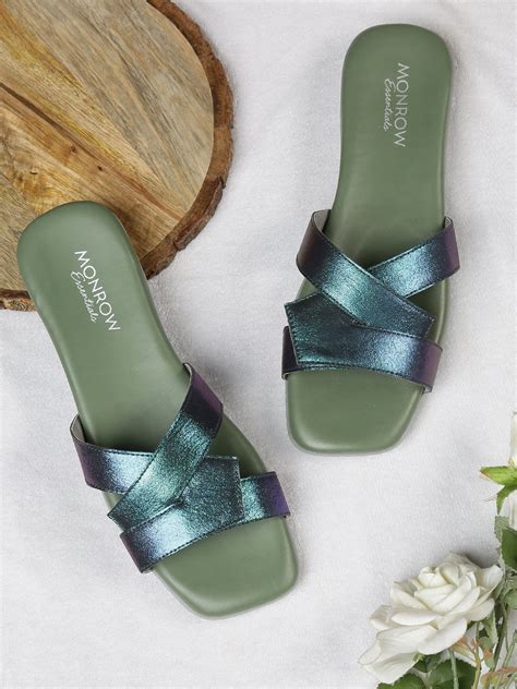 Lena Green Flats – Monrow Shoes