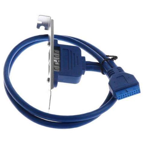 2x USB 3.0 Female to 20-Pin Motherboard Header Cable: Connect USB ...
