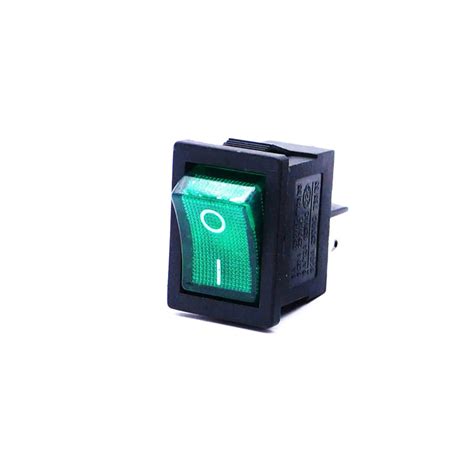 6A 250V DPST ON-OFF Rocker Switch with Green Light – ArrowTechCart