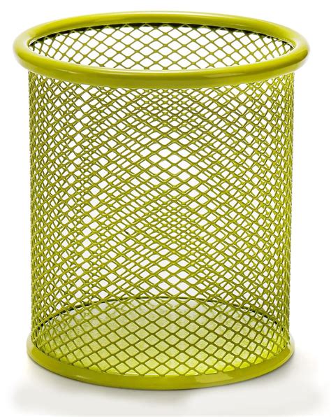GLUN® Metal Net Pen Stand Green Color with Round Shape Multiuse ...