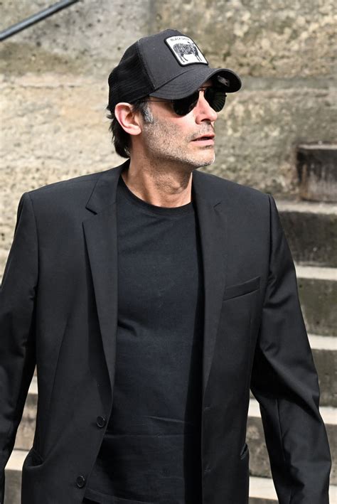 Photo : Anthony Delon - Arrivées aux obsèques de Jean-Yves Le Fur en l ...