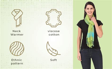 Buy FWC Fill With Colours stole/scarf for girl/ladies Colour- Green ...