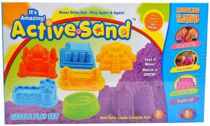 Ekta Active Sand Castle Play Set Modeling Sand Never Dries Out for Kids ...