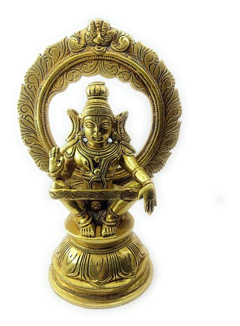 Buy RAMA METAL Brass AYYAPPAN Statue (110) Online at Low Prices in ...