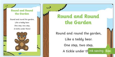 Round and Round the Garden Rhyme Poster (teacher made)