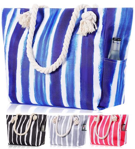 Yorcoten Extra Large Canvas Beach Tote Bags for Women , Waterproof ...