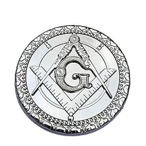 Masonic Auto Car Heavy Duty Emblem Decal BRITE Chrome Metal Polished ...