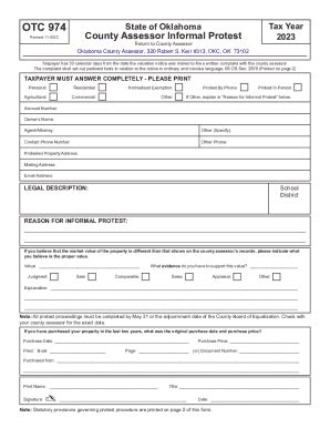 OK OTC 974 2023 - Fill and Sign Printable Template Online