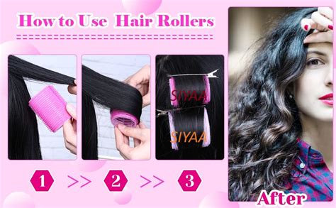 SIYAA Self Grip Hair Rollers Curlers 20 Pcs Set with 8Pcs Hair Rollers ...