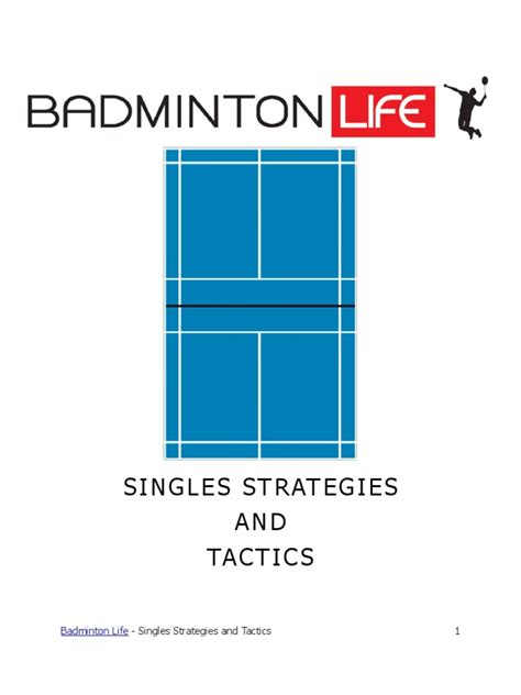 Badminton - Singles Strategies and Tactics | PDF | Sports | Leisure