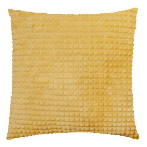 Gold Check Plush Throw Pillow, 18"
