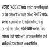 Can you give me some examples of finite and infinite verbs and ...