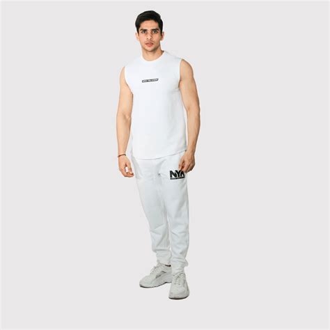 White Solid Regular Fit Co-ords
