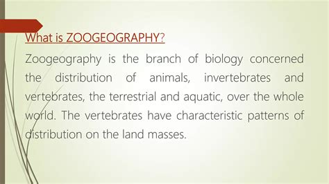 Branches of zoogeographic . | PPTX