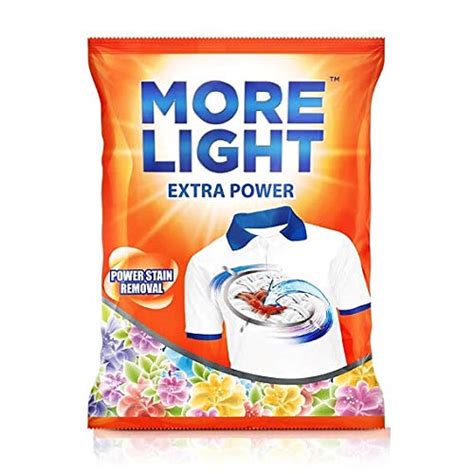 More Light Extra Power Laundry Detergent powder 4kg with Enzymatic ...
