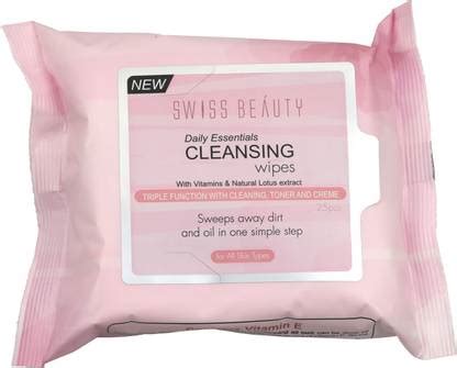 SWISS BEAUTY Makeup Remover Cleansing Wet Wipes, Face Makeup, Natural ...