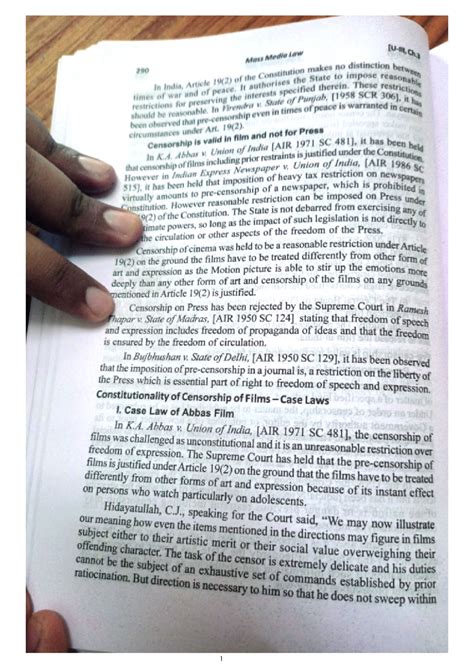 Unit III part1 - this contains lecture notes about media laws in india ...