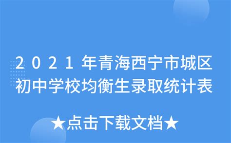 西宁市城区2021年高中录取统招同分对比表及初中学校均衡生录取统计表_澎湃号·媒体_澎湃新闻-The Paper