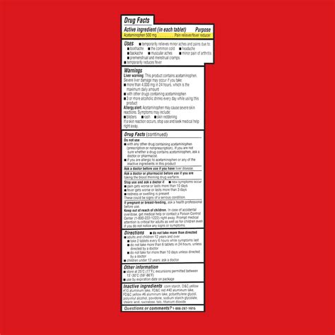 Buy Equate Extra Strength Acetaminophen Red Sweet Coated Tablets, 500 ...