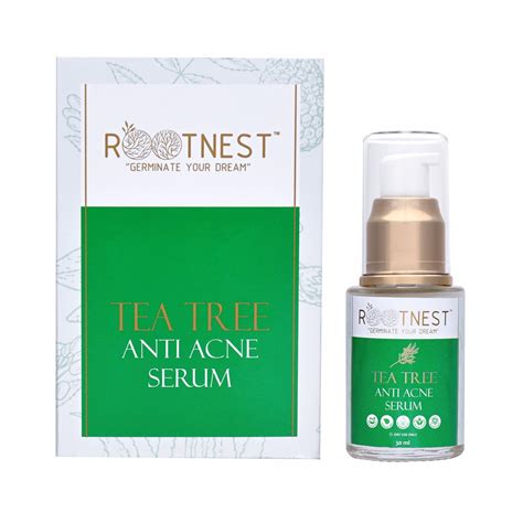 ROOTNEST Tea Tree Anti Acne Face Serum | With Tea Tree, Neem & Aloe ...