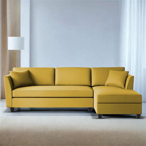 Casaliving Marvin LHS 4 Seater L Shape Sofa Set for Living Room (Black