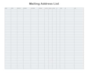 Image result for Address Mailing List