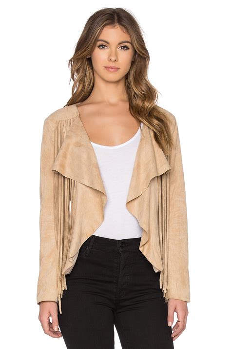 Bishop + Young Fringe Suede Jacket in Sand | REVOLVE