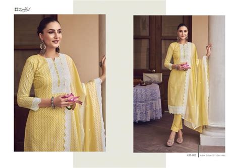 Zulfat Saumya Exclusive Designer Unstich Suits Collection: Textilecatalog