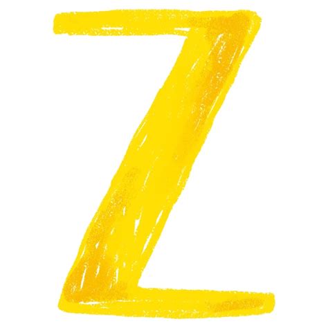 Letter z png crayon font transparent background | Premium Photo