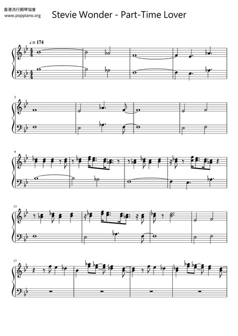 Stevie Wonder-Part-Time Lover Sheet Music pdf, - Free Score Download ★