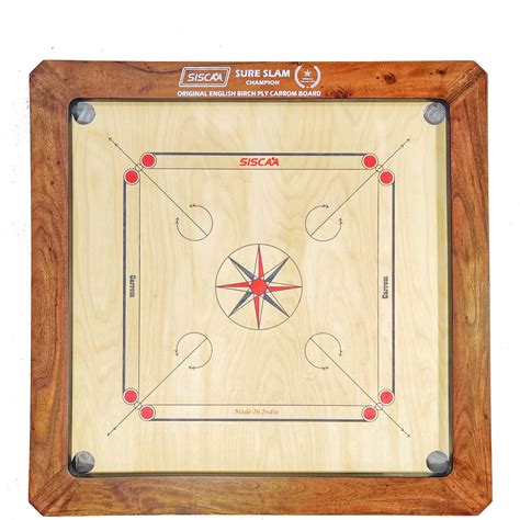 Buy SISCAA Carrom Board Sure SLAM Indoor Board Game Approved by Carrom ...