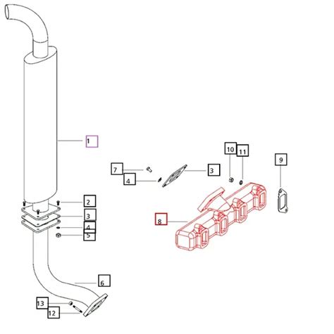 EXHAUST MANIFOLD FOR MAHINDRA MODELS 4530 4WD T2, 4530 4WD T4 (0060007