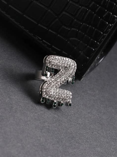 Bling Z Alphabet Ring