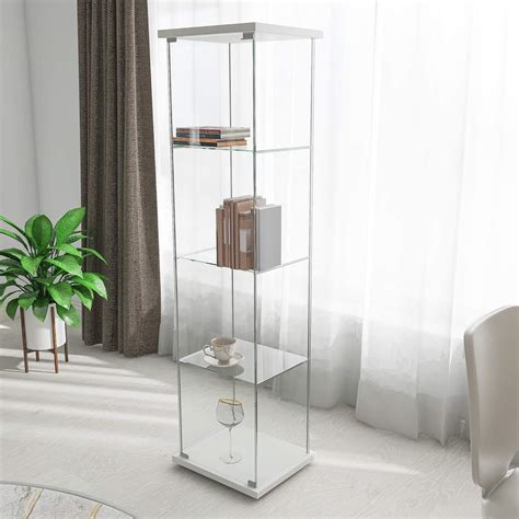 Iron Glass Shelf Display Case at Deloris Colvin blog