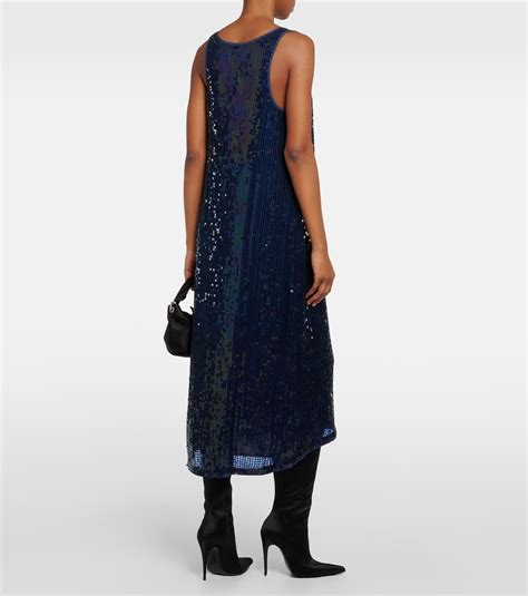 Alena sequined midi dress in blue - Velvet | Mytheresa