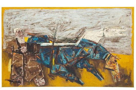 Dada Abdul With Horses - Art Prints by M F Husain | Buy Posters, Frames ...