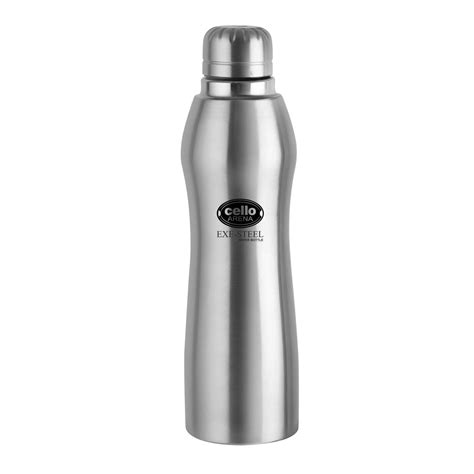 CELLO Arena Exe-Steel Stainless Steel Water Bottle 850ml, Silver | ISI ...