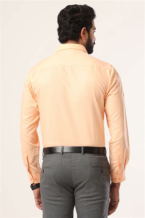 Super Soft - Amber Orange Formal Shirts for Men | Ariser
