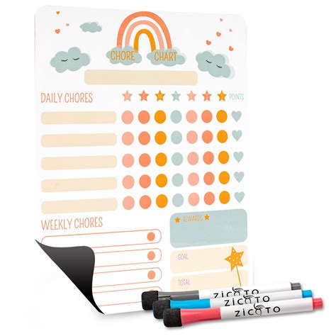Buy Magnetic Dry Erase Chore Chart for Kids - Perfect to Motivate Your ...