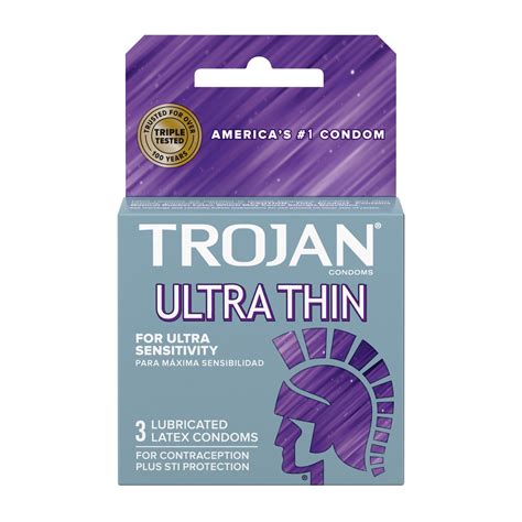 Trojan Ultra Thin Lubricated Condoms - 3 Count, Pack of 6 HSA/FSA ...