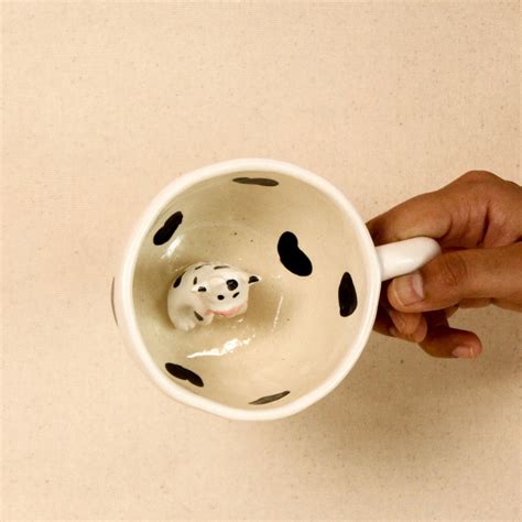 Handmade Ceramic Cup Saucer Set with Cute Cow | The Orby House – THE ...