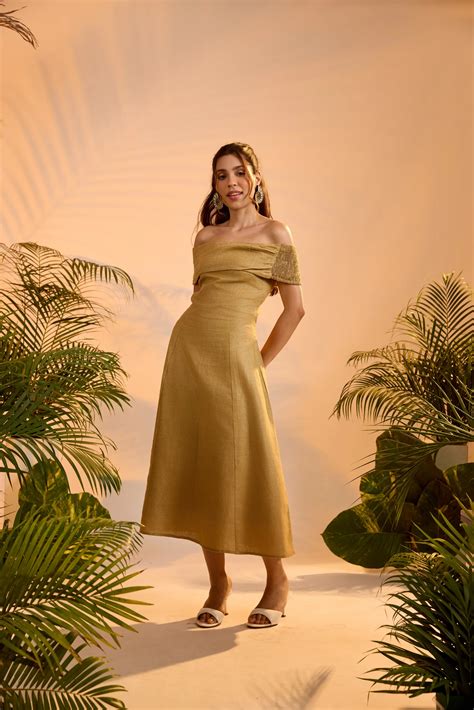 Yara Dress Ecru Beige – Dhaaga