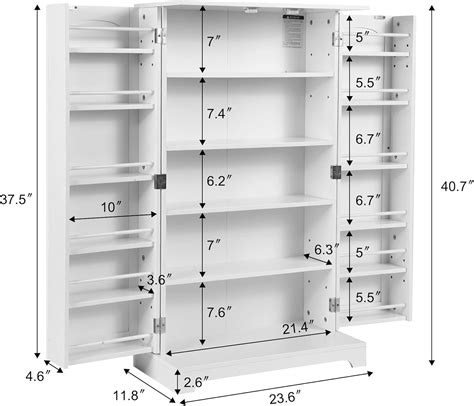Buy HOLTICO 41'' Kitchen Pantry Cabinet, Storage Cabinet with Doors and ...