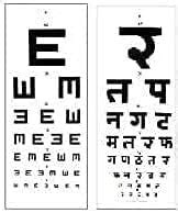 Eye Vision Test Chart Snellen (Hindi and E Chart) : Amazon.in ...