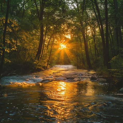 See related image detail. Free Sunrise Forest Stream Image - Sunrise, Forest, Stream | Download ...